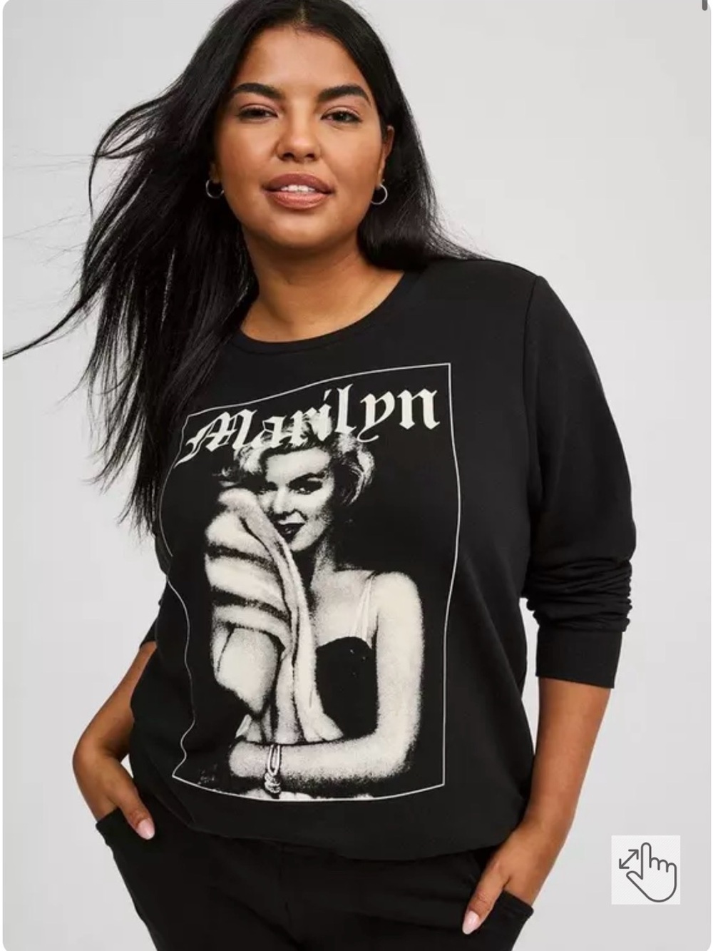 Torrid Plus Size 2 (18/20) Monroe Graphic  Women's Pullover Sweatshirt (NWOT)